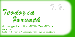 teodozia horvath business card